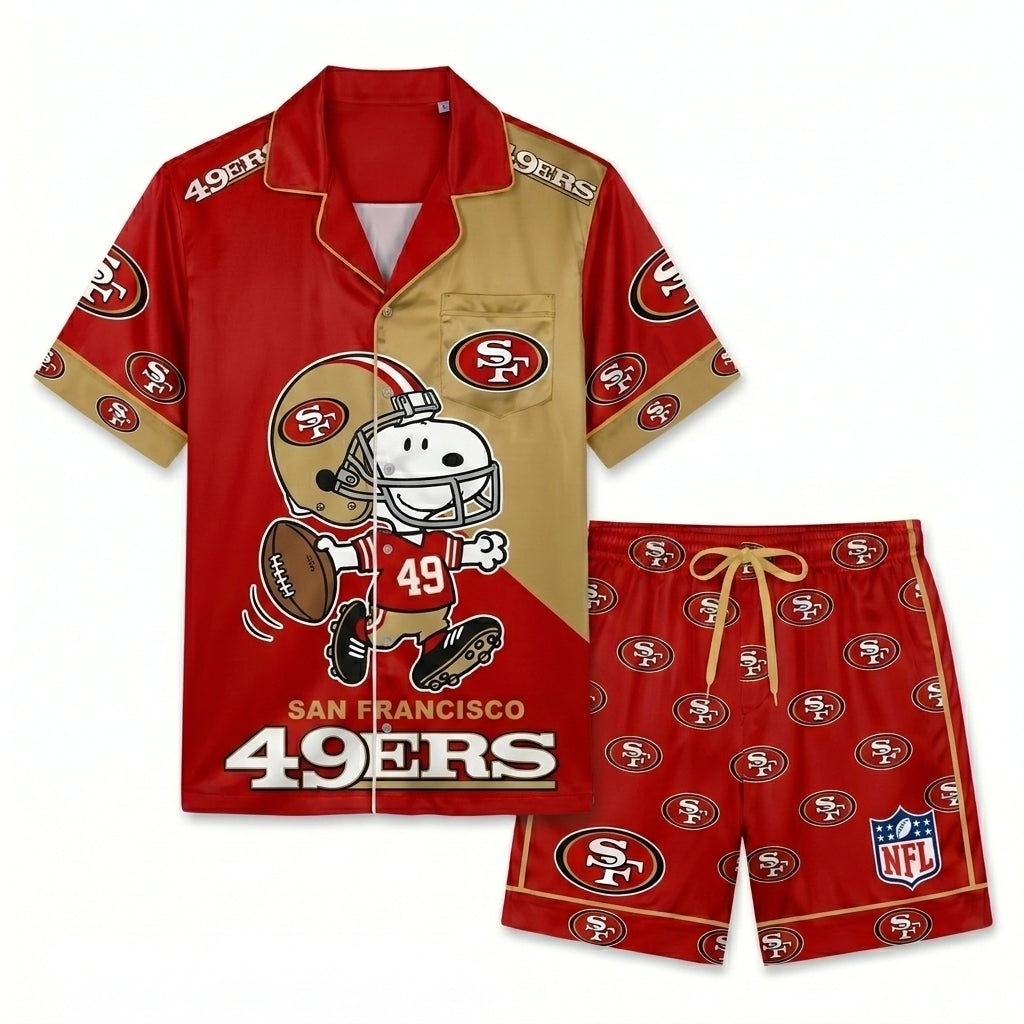 SHORT-SLEEVE PAJAMAS SET FOR TOP TEAM FOOTBALL FAN - Custom Fan Apparel Image 11