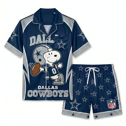 SHORT-SLEEVE PAJAMAS SET FOR TOP TEAM FOOTBALL FAN - Custom Fan Apparel Image 1