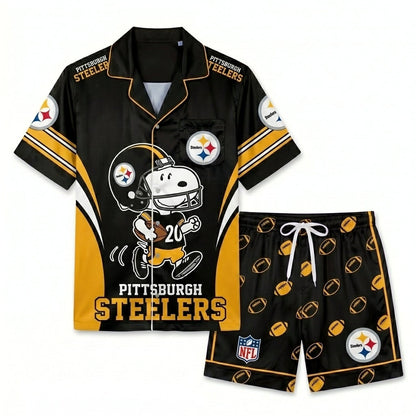 SHORT-SLEEVE PAJAMAS SET FOR TOP TEAM FOOTBALL FAN - Custom Fan Apparel Image 9