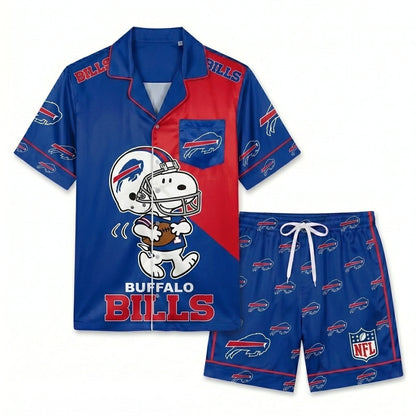 SHORT-SLEEVE PAJAMAS SET FOR TOP TEAM FOOTBALL FAN - Custom Fan Apparel Image 17