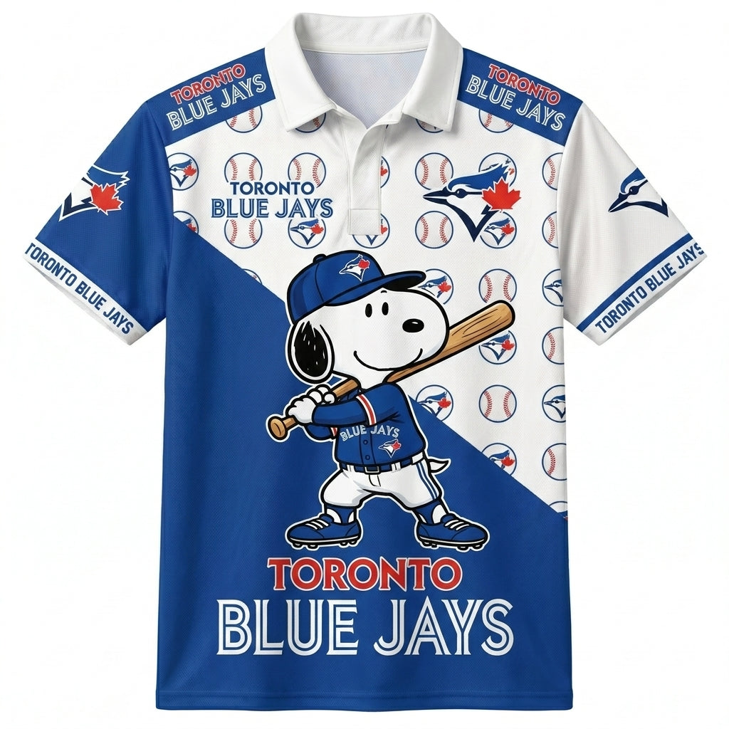 American League - AL Baseball Polo Shirt — Team Color Game Day Polo — Cartoon Dog Baseball Inspired  - Custom Fan Apparel Image 9