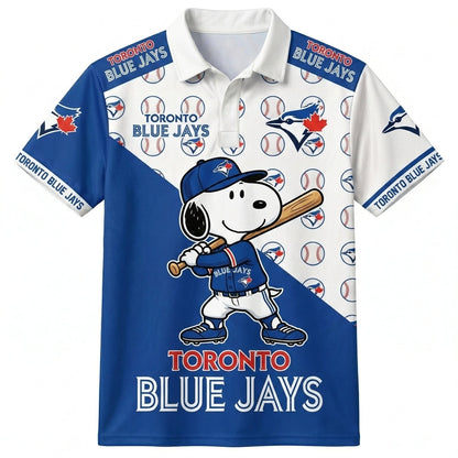 American League - AL Baseball Polo Shirt — Team Color Game Day Polo — Cartoon Dog Baseball Inspired  - Custom Fan Apparel Image 9