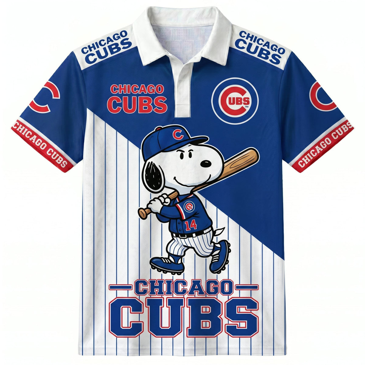 National League — NL Baseball Polo Shirt — Team Color Game Day Polo — Cartoon Dog Baseball Inspired  - Custom Fan Apparel Image 11