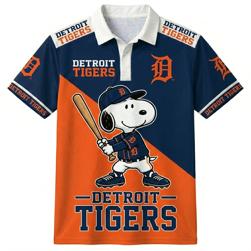 American League - AL Baseball Polo Shirt — Team Color Game Day Polo — Cartoon Dog Baseball Inspired  - Custom Fan Apparel Image 15