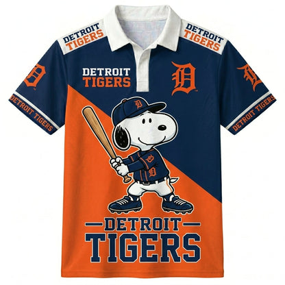 American League - AL Baseball Polo Shirt — Team Color Game Day Polo — Cartoon Dog Baseball Inspired  - Custom Fan Apparel Image 15