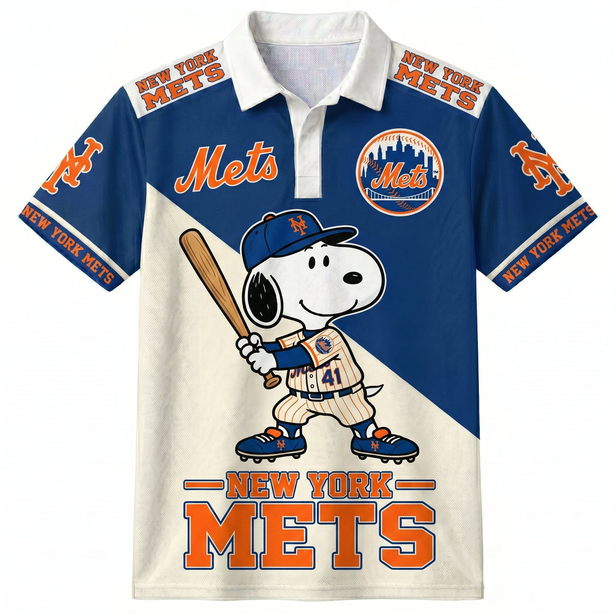 National League — NL Baseball Polo Shirt — Team Color Game Day Polo — Cartoon Dog Baseball Inspired  - Custom Fan Apparel Image 5