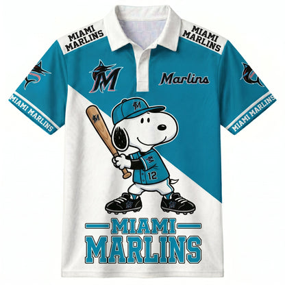National League — NL Baseball Polo Shirt — Team Color Game Day Polo — Cartoon Dog Baseball Inspired  - Custom Fan Apparel Image 3