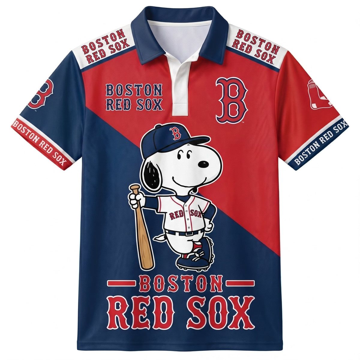American League - AL Baseball Polo Shirt — Team Color Game Day Polo — Cartoon Dog Baseball Inspired  - Custom Fan Apparel Image 5
