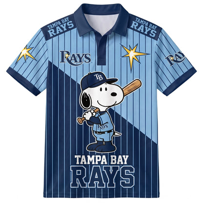 American League - AL Baseball Polo Shirt — Team Color Game Day Polo — Cartoon Dog Baseball Inspired  - Custom Fan Apparel Image 7