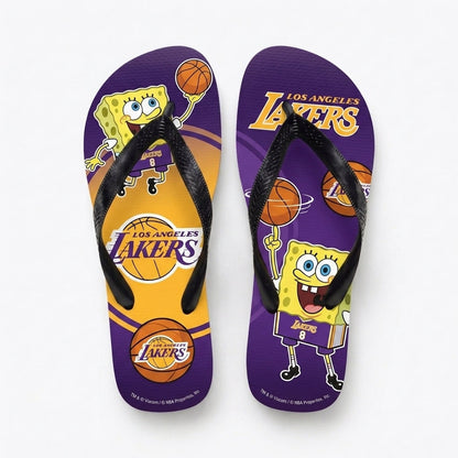 Funny Sponge Basketball Flip Flops — Sport Fan Beach Sandals | 30 Teams Available
