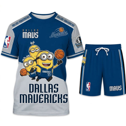 Minions NBA Basketball Fan Set — T-Shirt & Shorts | All 30 Teams Available