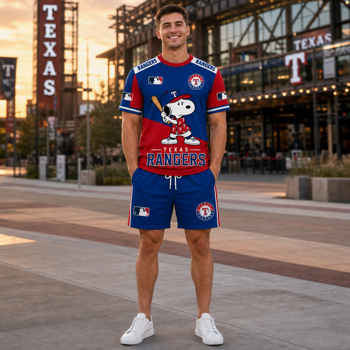 Texas Rangers MLB Fan Set T-Shirt and Shorts