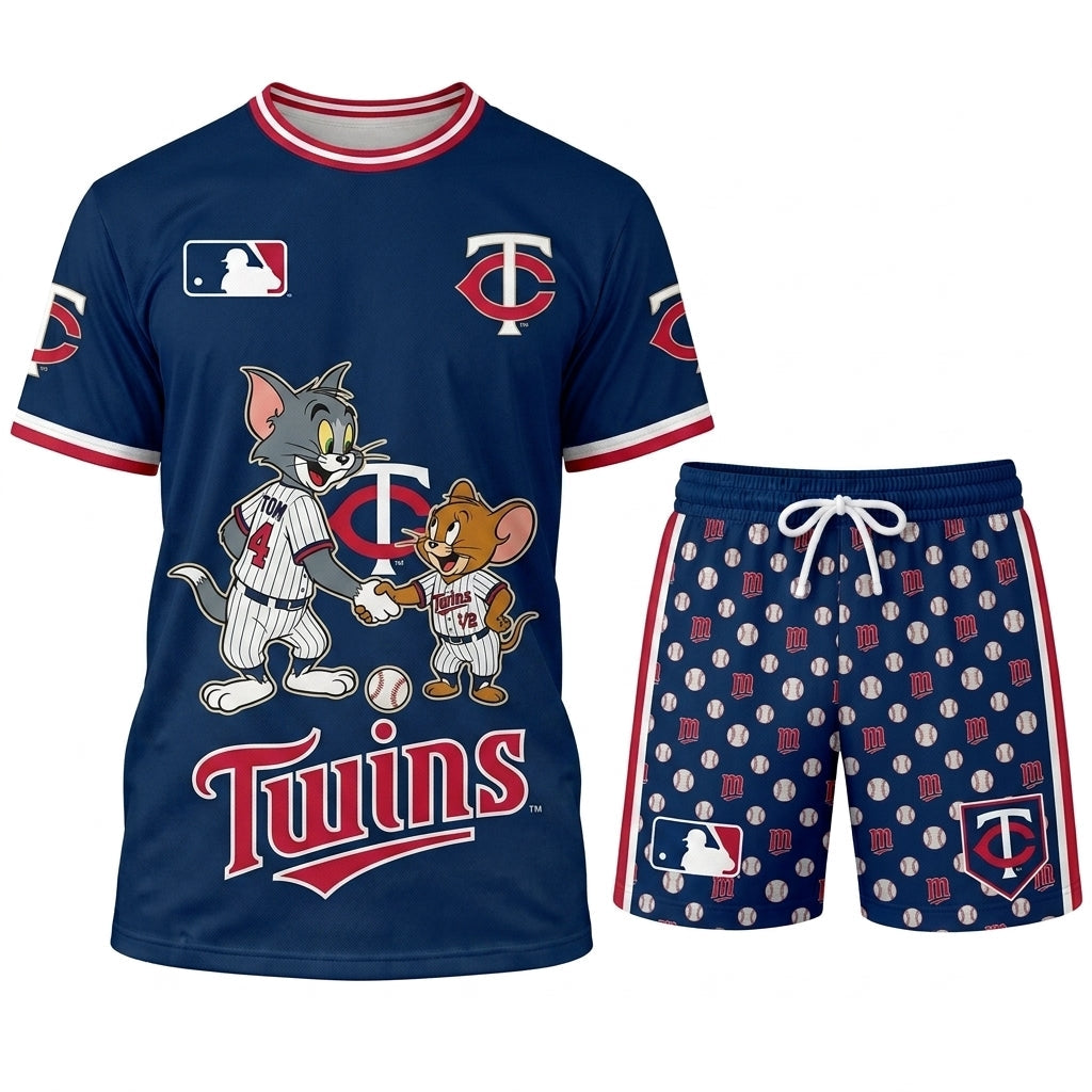 All USA Baseball Teams Inspired Fan Set — Graphic T-Shirt And Shorts Combo Outfit