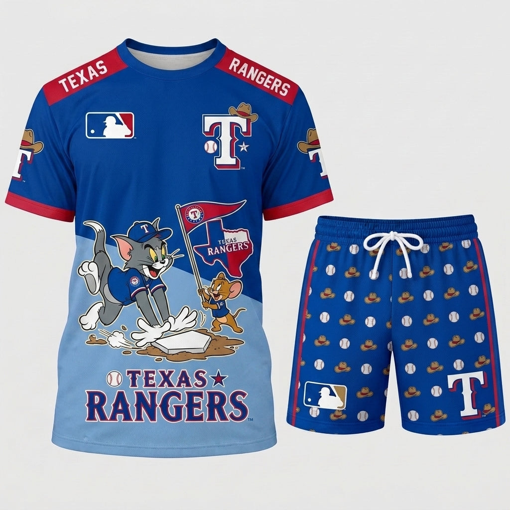 All USA Baseball Teams Inspired Fan Set — Graphic T-Shirt And Shorts Combo Outfit