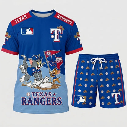 All USA Baseball Teams Inspired Fan Set — Graphic T-Shirt And Shorts Combo Outfit
