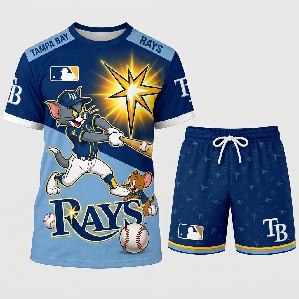 All USA Baseball Teams Inspired Fan Set — Graphic T-Shirt And Shorts Combo Outfit - Custom Fan Apparel Image 11