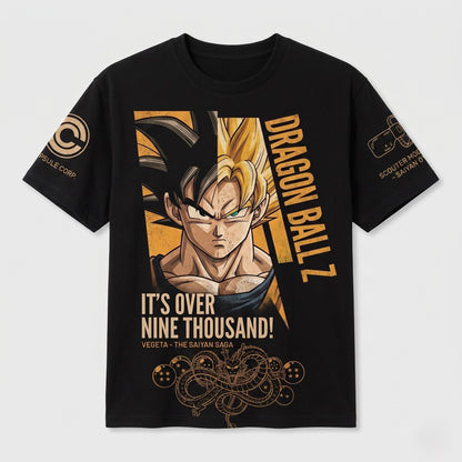 Anime Dragon Ballz Battle Warrior Graphic Shirt, Black Manga Inspired T-Shirt, Sweatshirt & Hoodie, Japanese Streetwear Fan Gift