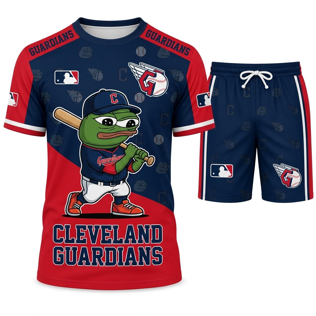 Meme Frog Baseball Fan T-Shirt And Shorts Set — Funny Sport Outfit | 30 Teams Available - Custom Fan Apparel Image 17