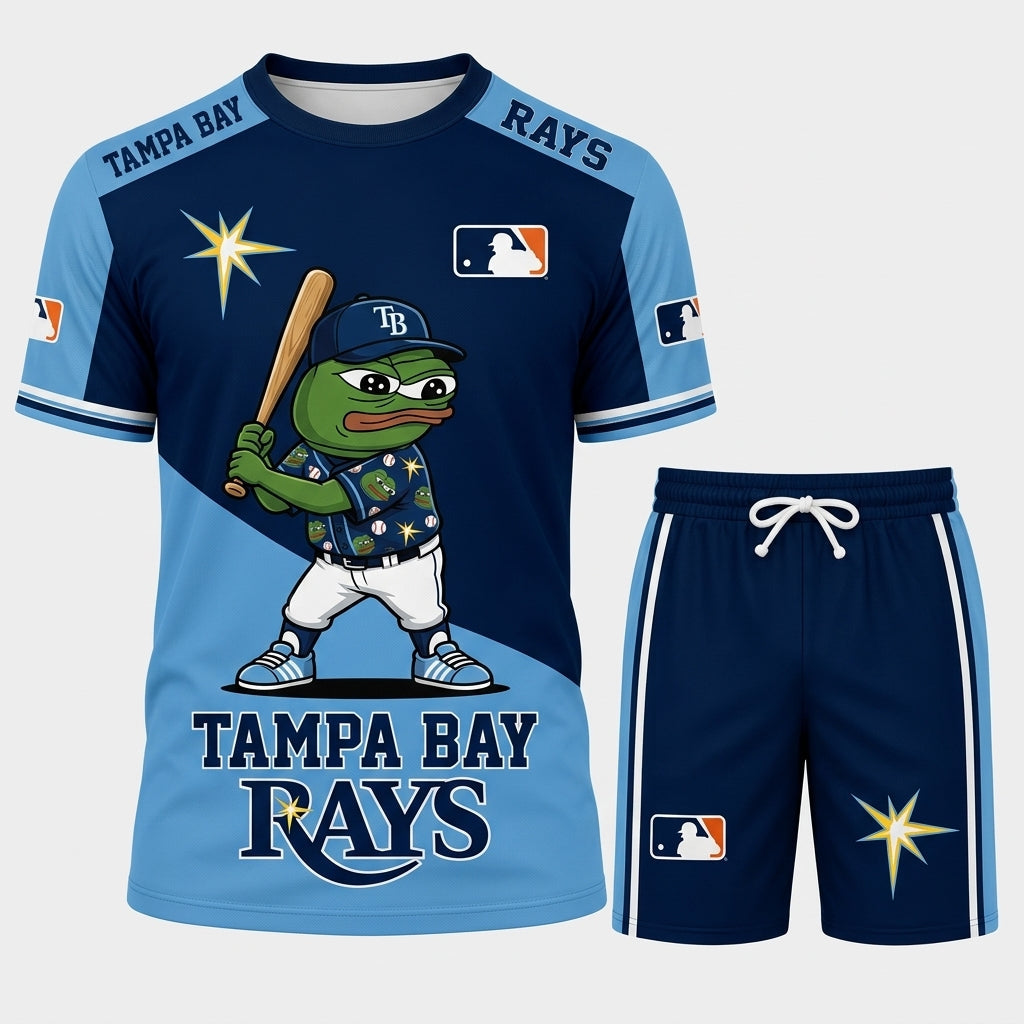 Meme Frog Baseball Fan T-Shirt And Shorts Set — Funny Sport Outfit | 30 Teams Available - Custom Fan Apparel Image 13