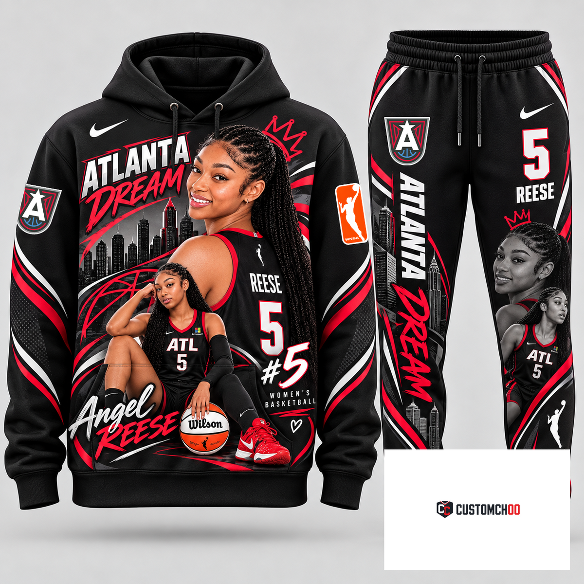 Style 03 - Angel Reese Atlanta Dream Hoodie Edition