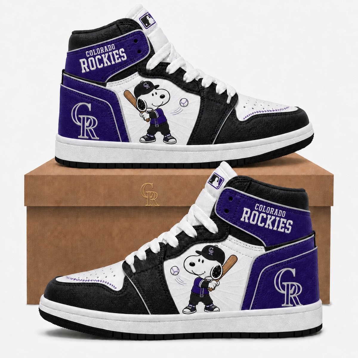 Snoopy MLB Baseball Fan High Top Sneakers | All 30 Teams Available - Custom Fan Apparel Image 10