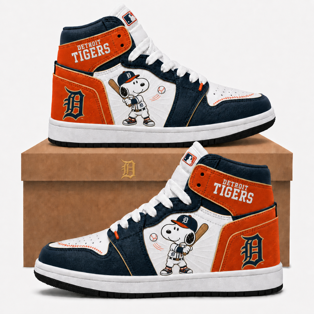 Snoopy MLB Baseball Fan High Top Sneakers | All 30 Teams Available - Custom Fan Apparel Image 11