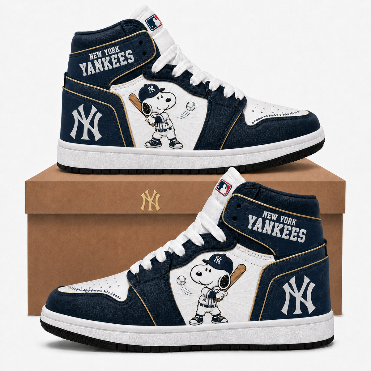 Snoopy MLB Baseball Fan High Top Sneakers | All 30 Teams Available - Custom Fan Apparel Image 20