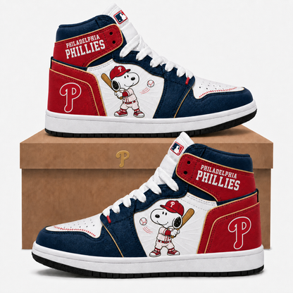 Snoopy MLB Baseball Fan High Top Sneakers | All 30 Teams Available