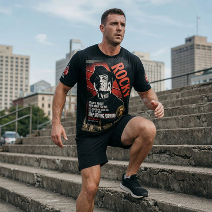 Keep Moving Forward Vintage Boxing Tee/Hoodie – Rocky Balboa Philadelphia Shirt - Custom Fan Apparel Image 3