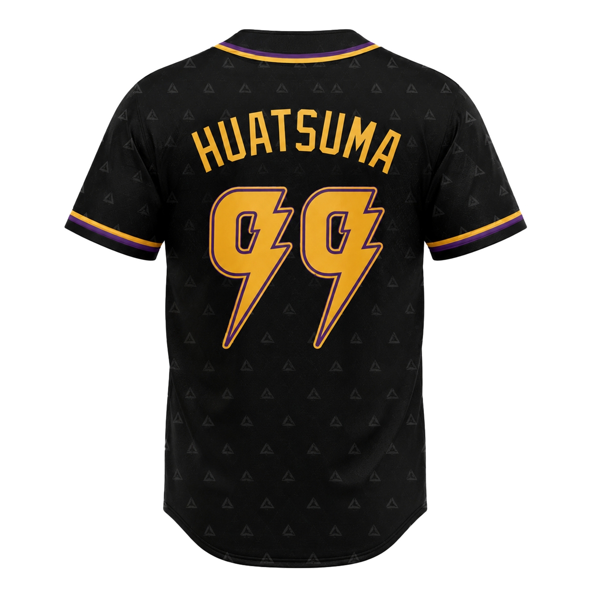 Custom Thunder Breathing Baseball Jersey, Yellow Anime Inspired Sports Shirt - Custom Fan Apparel Image 4