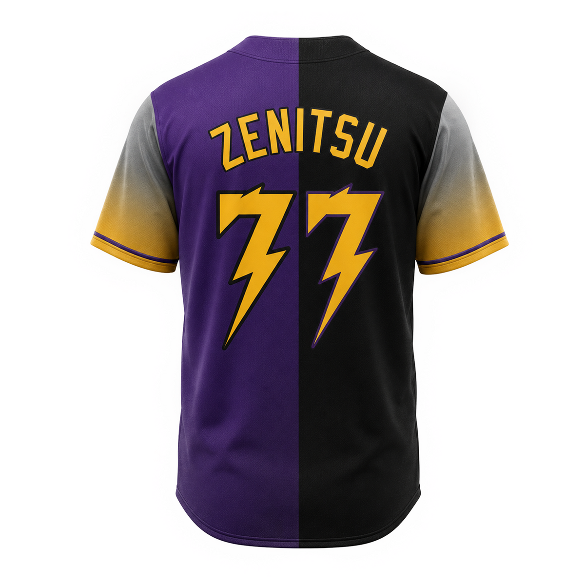 Personalized Yellow Lightning Baseball Jersey, Custom Name Number Basketball Style Shirt - Custom Fan Apparel Image 5