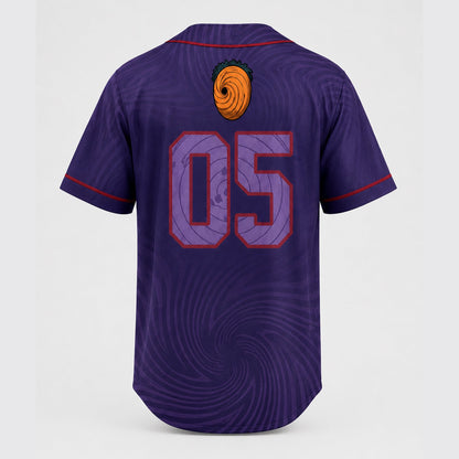 Custom Purple Anime Baseball Jersey, Spiral Ninja Inspired Personalized Shirt - Custom Fan Apparel Image 4
