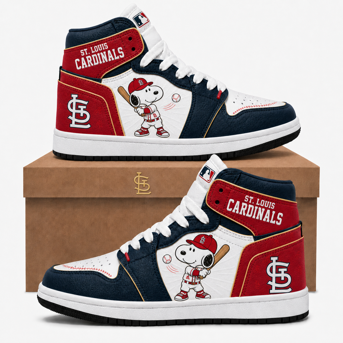Snoopy MLB Baseball Fan High Top Sneakers | All 30 Teams Available
