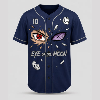 Custom Moon Eye Ninja Baseball Jersey, Personalized Name Number Dark Anime Inspired Shirt - Custom Fan Apparel Image 4