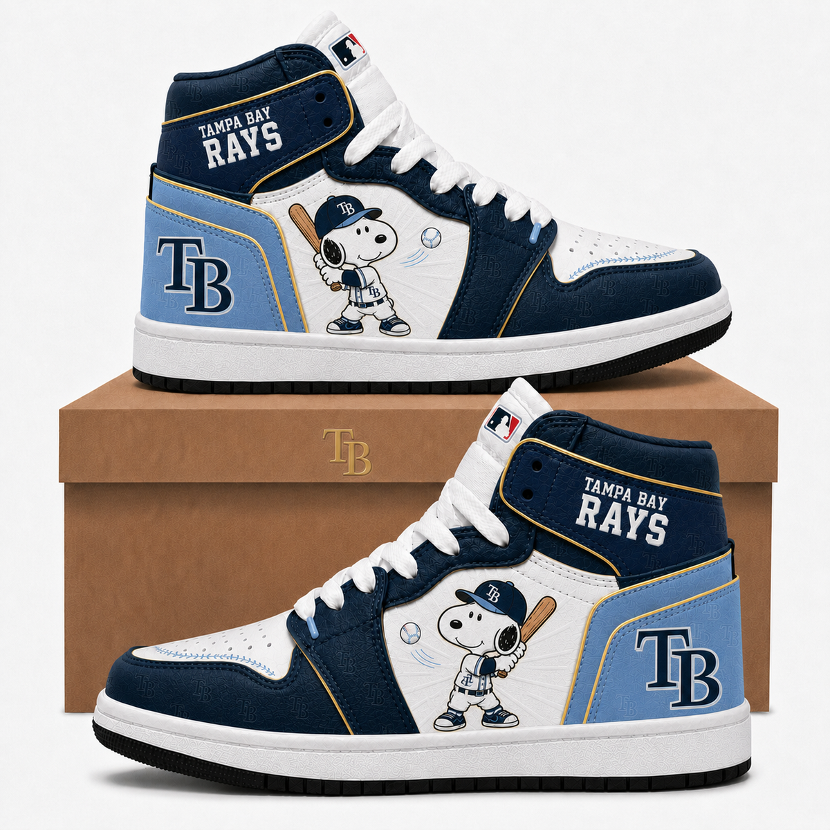 Snoopy MLB Baseball Fan High Top Sneakers | All 30 Teams Available