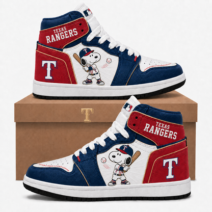 Snoopy MLB Baseball Fan High Top Sneakers | All 30 Teams Available
