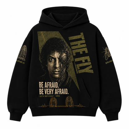 Brundlefly Vintage Horror Tee/Hoodie – The Fly 1986 Retro Movie Shirt - Custom Fan Apparel Image 2