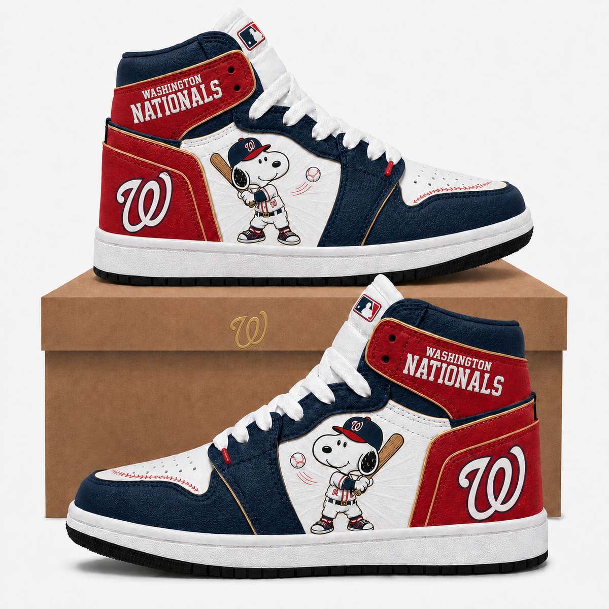 Snoopy MLB Baseball Fan High Top Sneakers | All 30 Teams Available