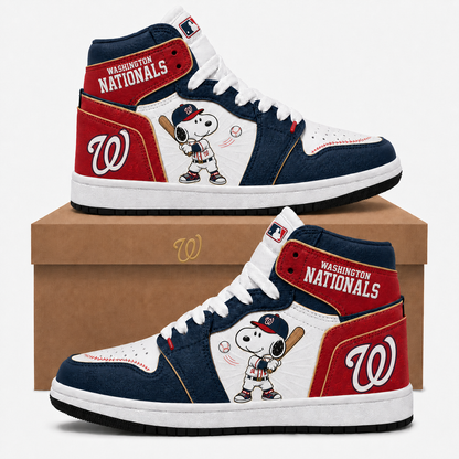 Snoopy MLB Baseball Fan High Top Sneakers | All 30 Teams Available