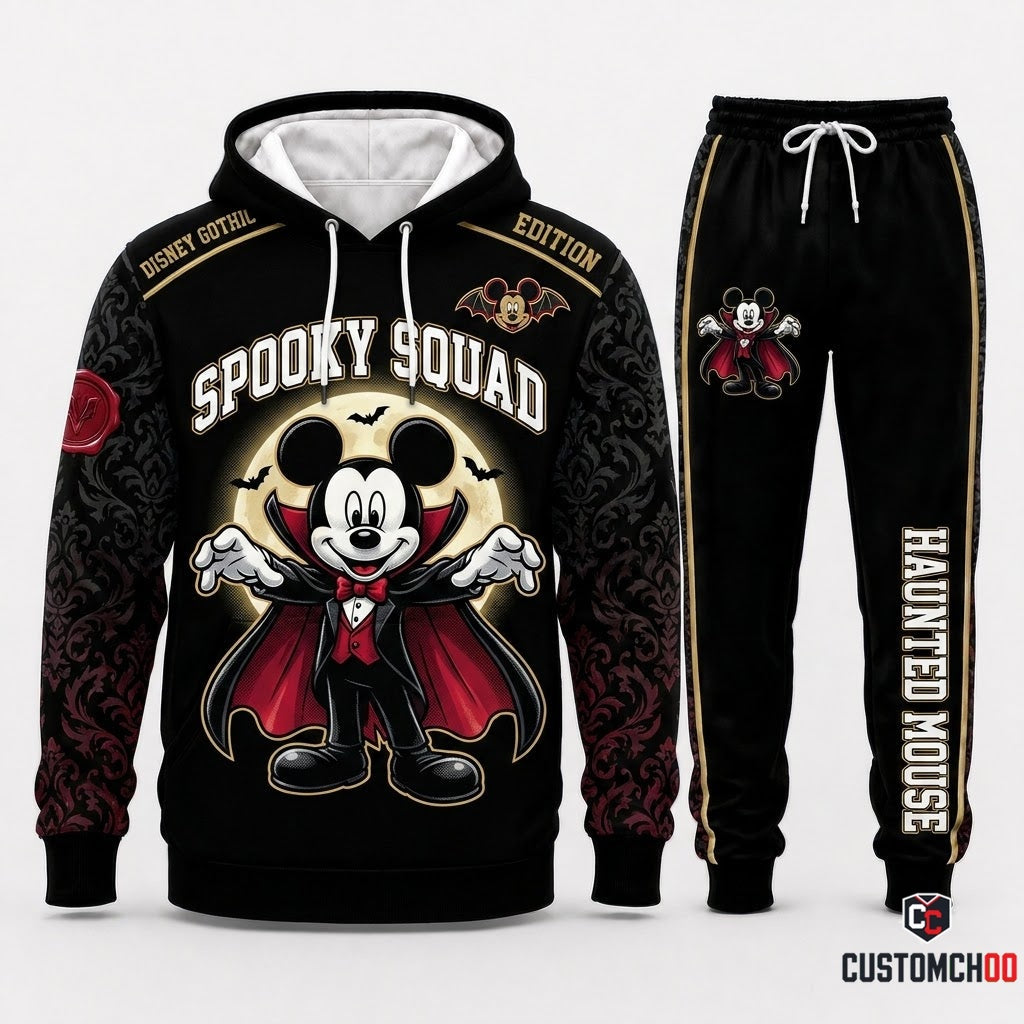Mickey Mouse Dracula Halloween Hoodie and Pants Set