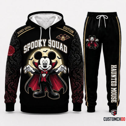Mickey Mouse Dracula Halloween Hoodie and Pants Set
