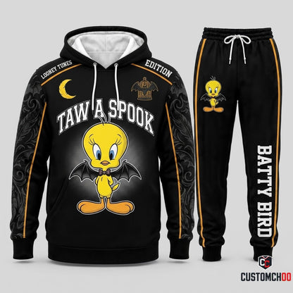 Tweety Gothic Bat Halloween Hoodie and Pants Set