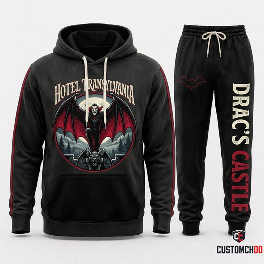 HOTEL TRANSYLVANIA - Hotel Transylvania Spooky Monsters Hoodie & Pants Set - Vintage Cartoon Streetwear