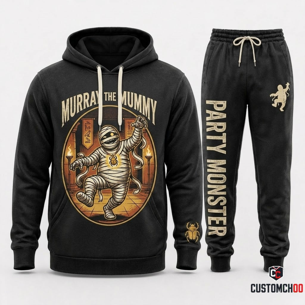 MURRAY THE MUMMY - Hotel Transylvania Spooky Monsters Hoodie & Pants Set - Vintage Cartoon Streetwear