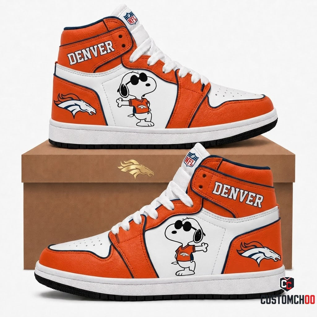 Denver Broncos - Snoopy NFL 32-Team Fan Sneakers | All 32 Football Teams Available