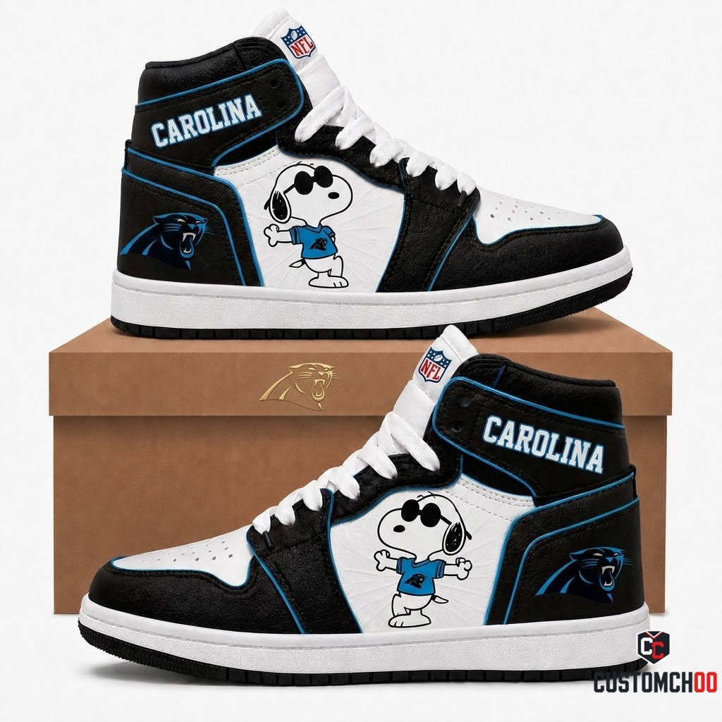 Carolina Panthers - Snoopy NFL 32-Team Fan Sneakers | All 32 Football Teams Available