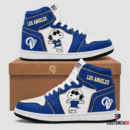 Los Angeles Rams - Snoopy NFL 32-Team Fan Sneakers | All 32 Football Teams Available