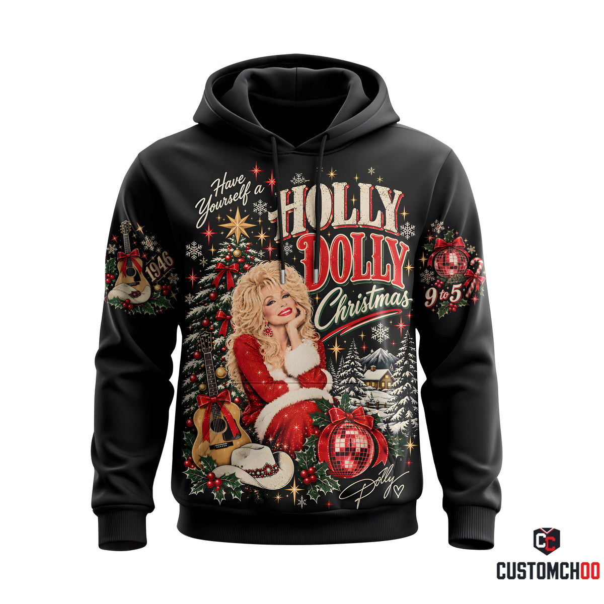 Holly Dolly Christmas Shirt — Dolly Parton Holiday Graphic Tee
