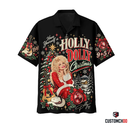 Holly Dolly Christmas Shirt — Dolly Parton Holiday Graphic Tee