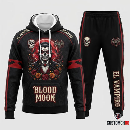 Vampire Count - Dia de los Muertos x Halloween Spooky Fiesta Tracksuit Set - Hoodie & Jogger Pants (tracksuit hoodie and jogger pants set)